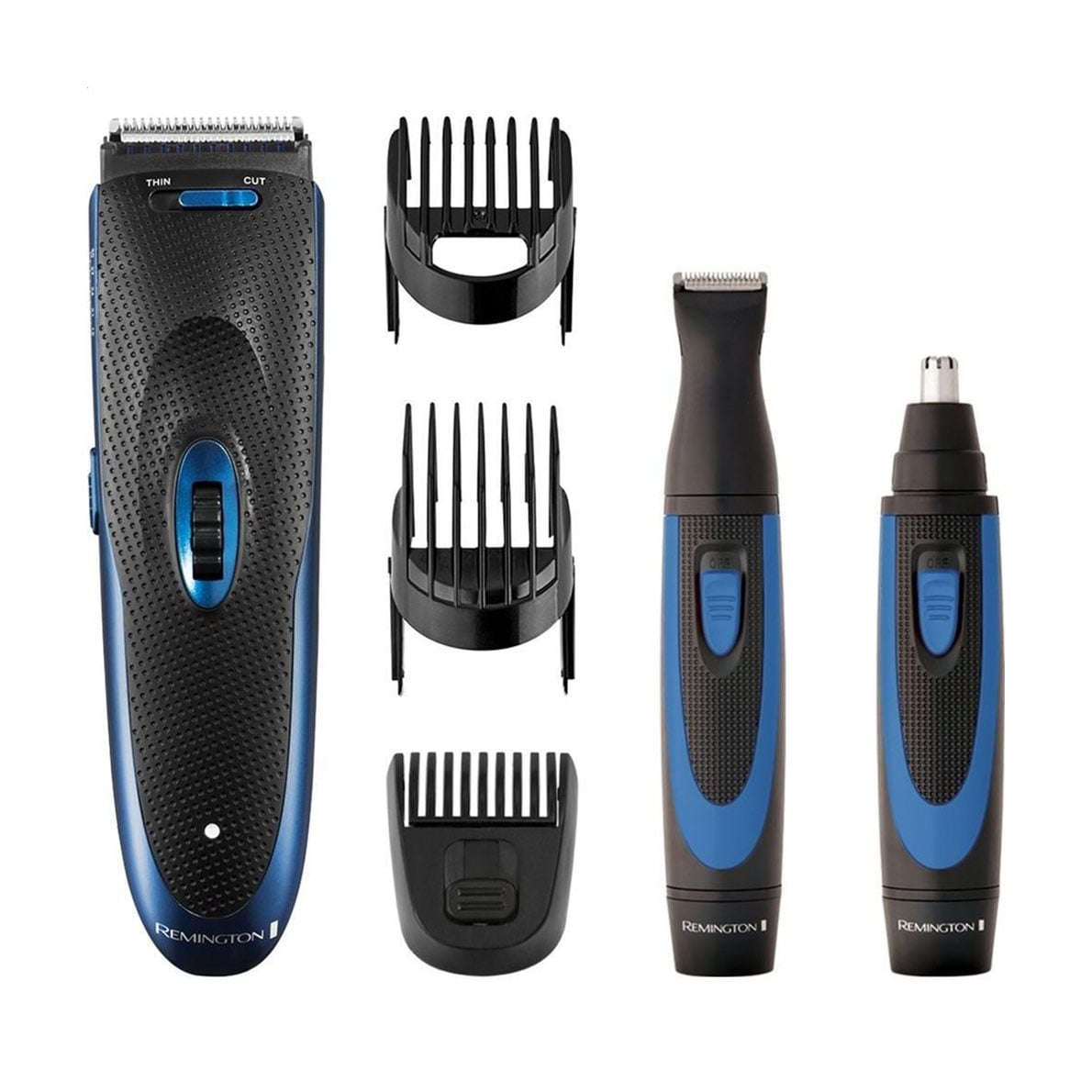 Набір для стрижки Remington The Works (машинка для стрижки, 1 шт + тример для носа, 1 шт + тример для деталізації, 1 шт + насадки, 3 шт) (HC910)
